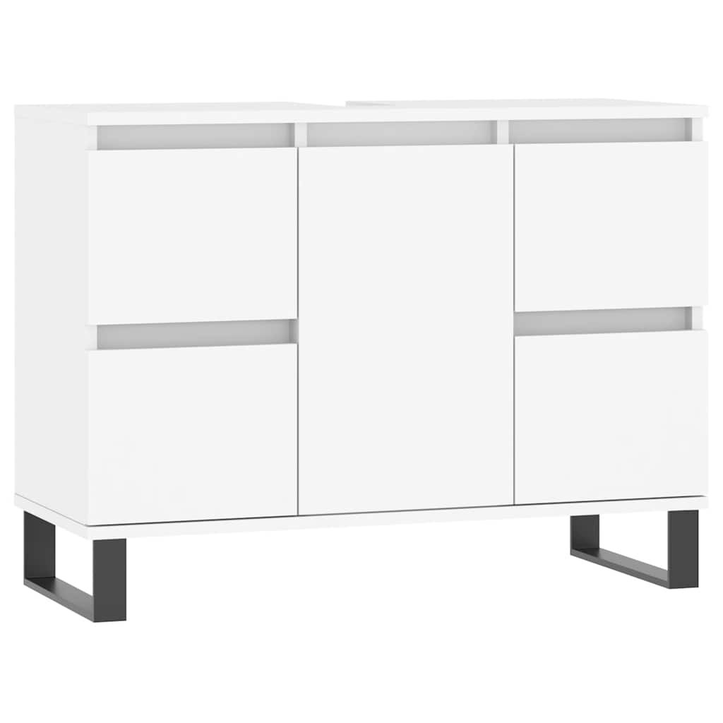 Bathroom Cabinet White 80x33x60 cm Engineered Wood