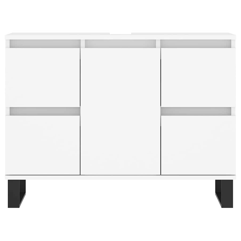 Bathroom Cabinet White 80x33x60 cm Engineered Wood