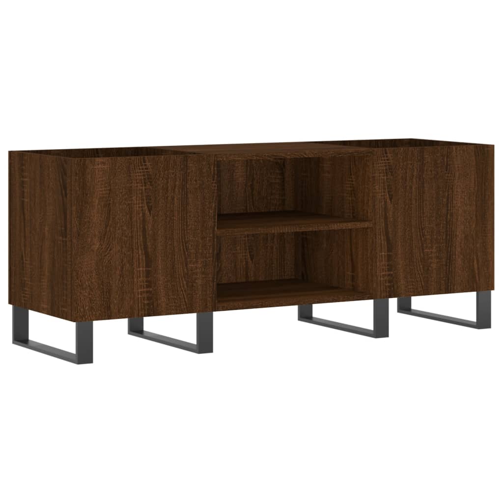 vidaXL Record Cabinet Brown Oak 121x38x48 cm Engineered Wood