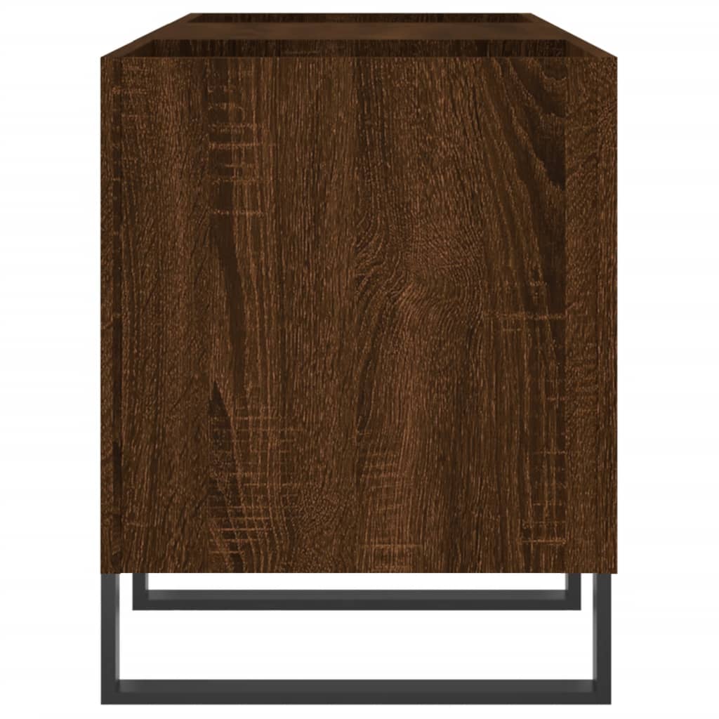 vidaXL Record Cabinet Brown Oak 121x38x48 cm Engineered Wood