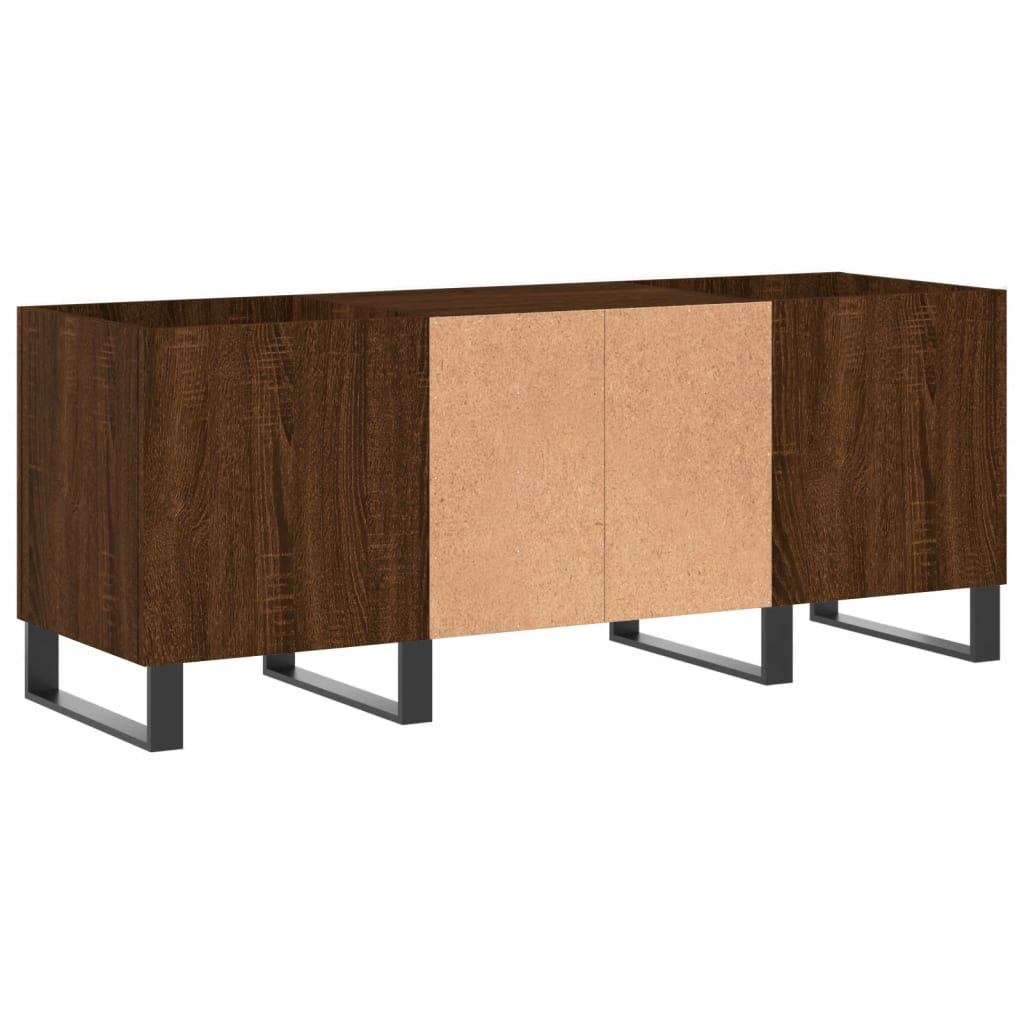 vidaXL Record Cabinet Brown Oak 121x38x48 cm Engineered Wood