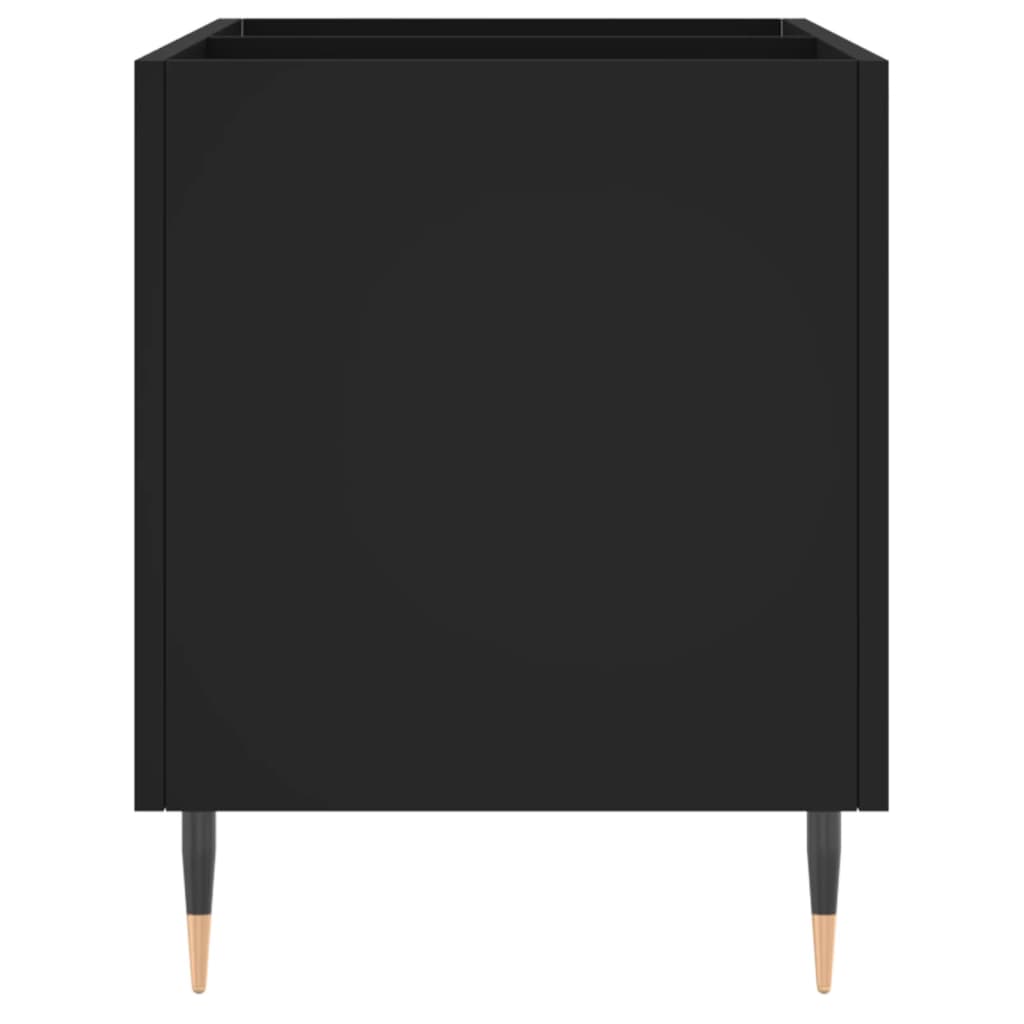 Record Cabinet Black 74.5x38x48 cm Engineered Wood