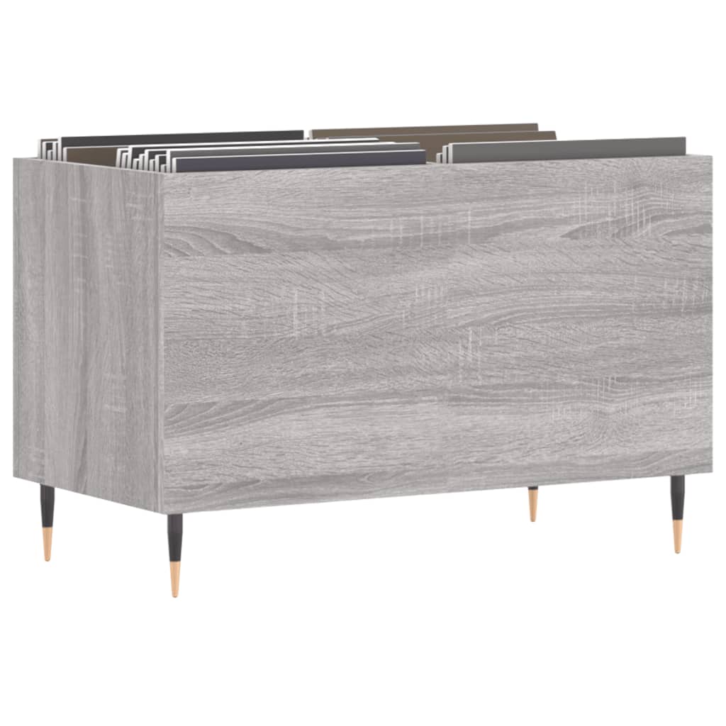 Record Cabinet Grey Sonoma 74.5x38x48 cm Engineered Wood