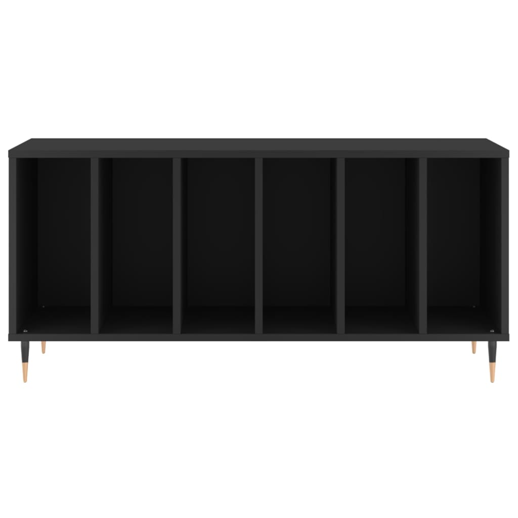 Record Cabinet | Black | Engineered wood | 100x38x48 cm