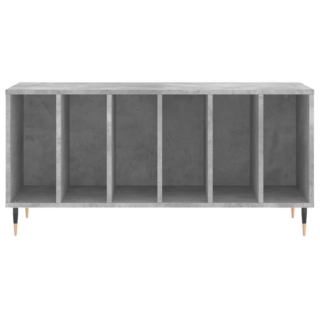 Record Cabinet Concrete Grey 100x38x48 cm Engineered Wood