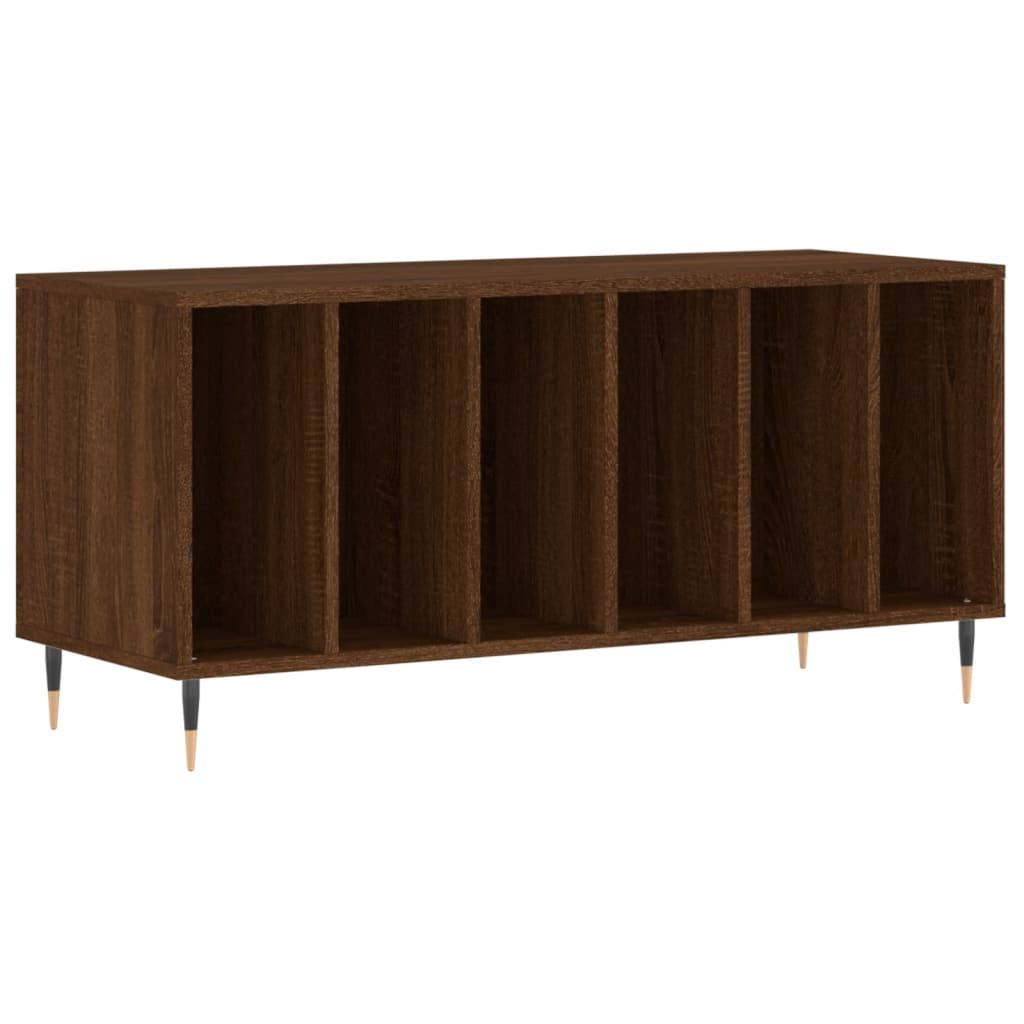 vidaXL Record Cabinet Brown Oak 100x38x48 cm Engineered Wood