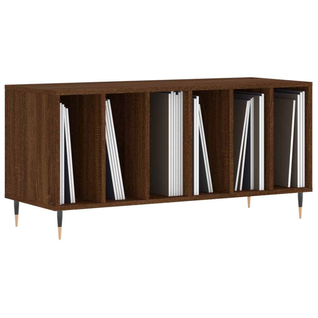 vidaXL Record Cabinet Brown Oak 100x38x48 cm Engineered Wood