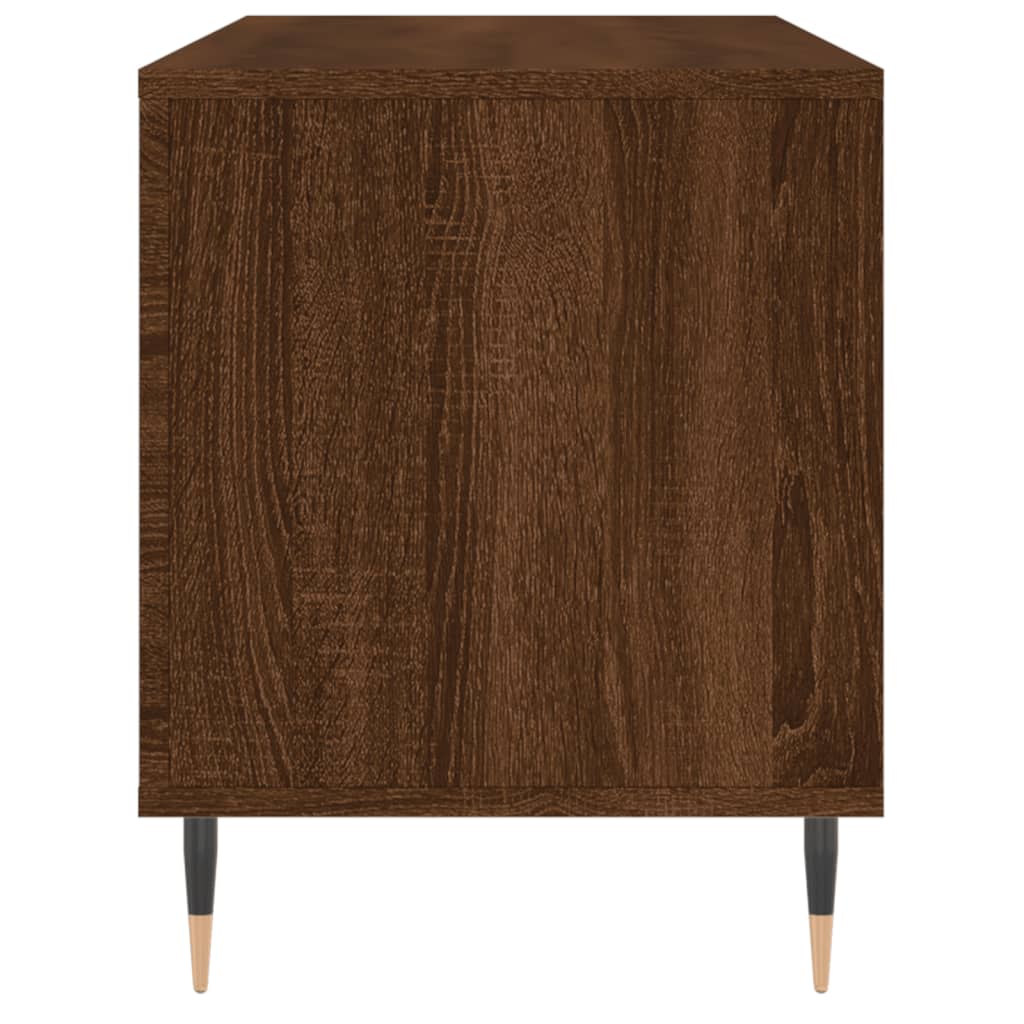 vidaXL Record Cabinet Brown Oak 100x38x48 cm Engineered Wood