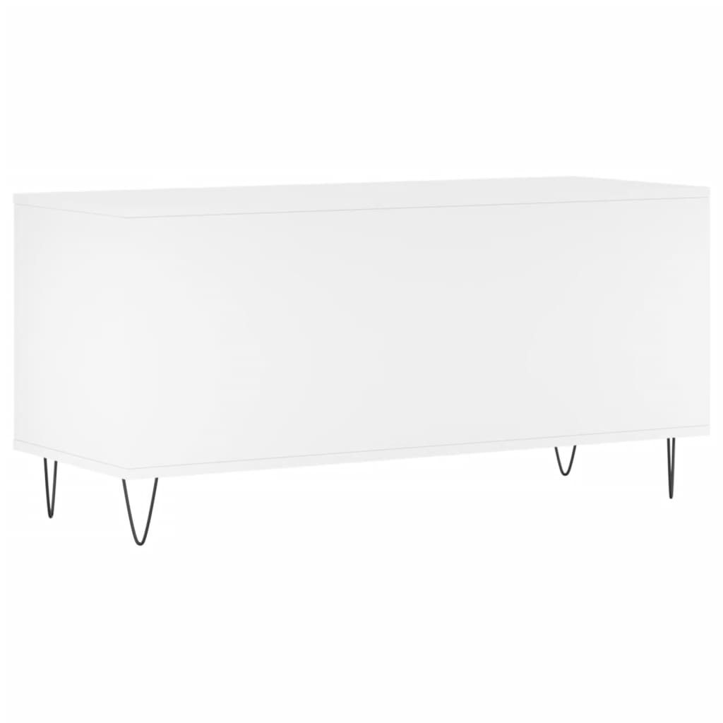 Record Cabinet White 100x38x48 cm Engineered Wood