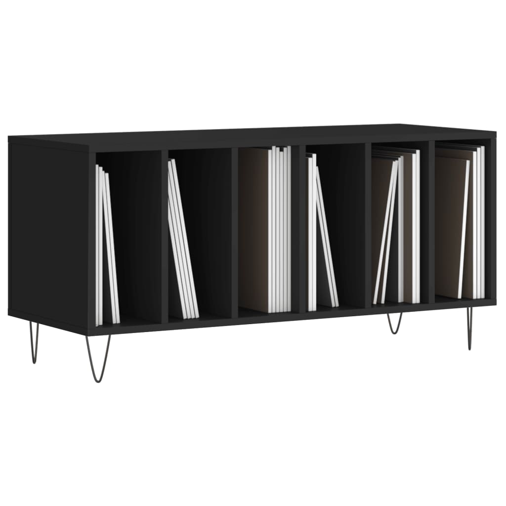 Record Cabinet | Black | Engineered wood, Iron | Medium | Modern