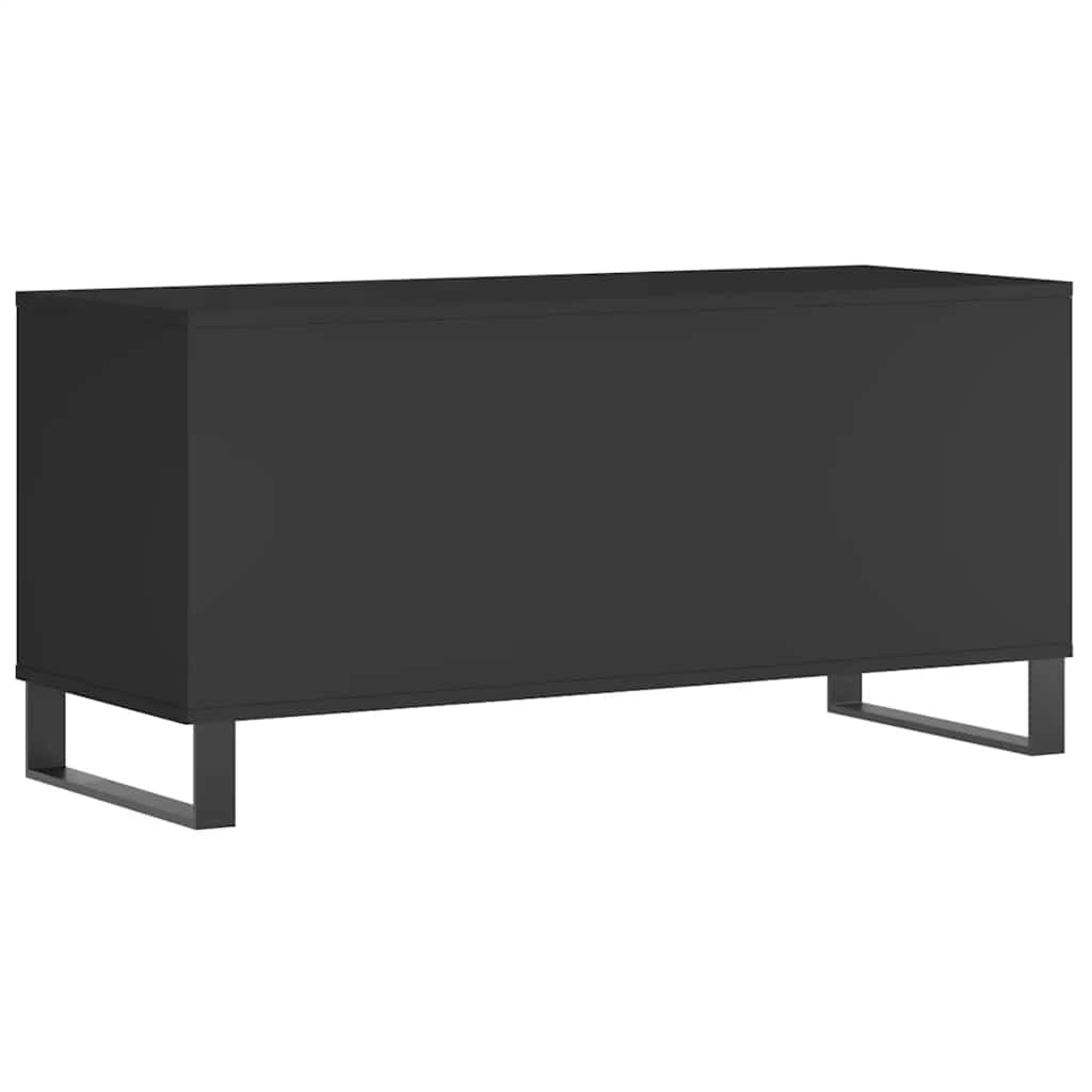 Record Cabinet | Black | Engineered wood, iron | 100x38x48 cm