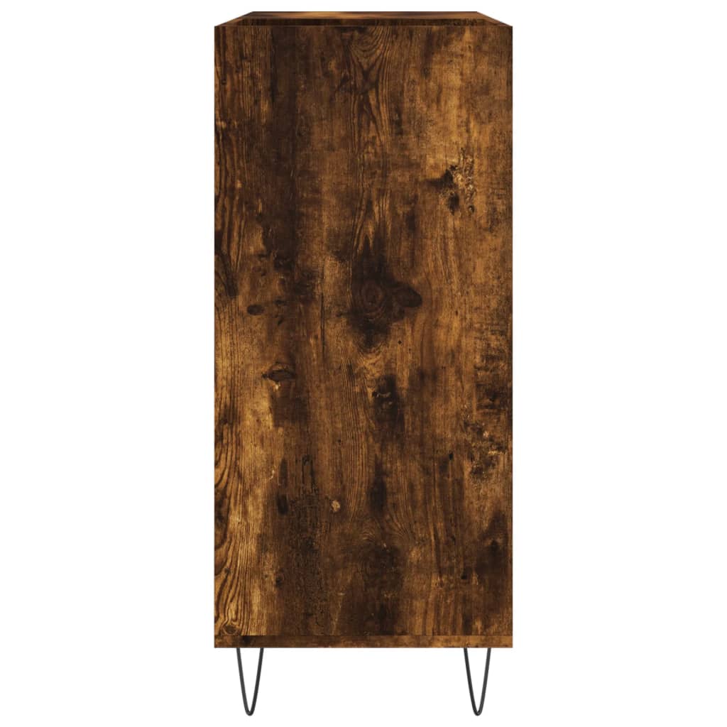 Record Cabinet Smoked Oak 84,5x38x89 cm Engineered Wood