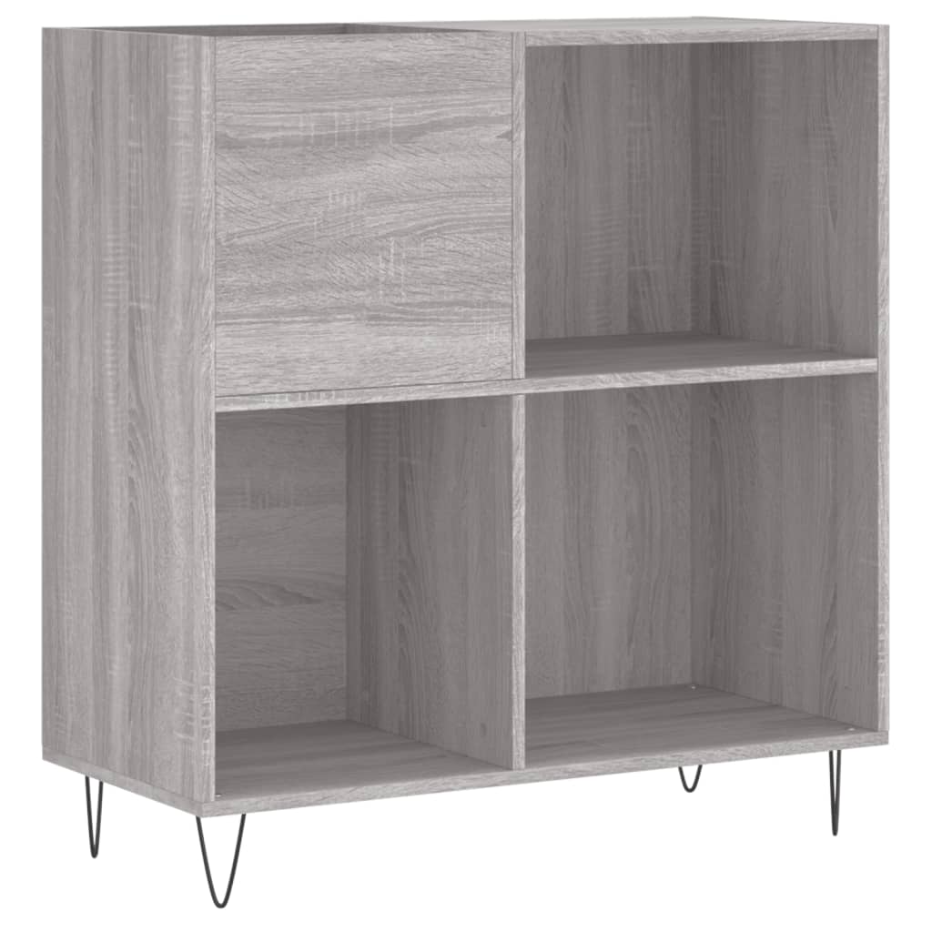 Record Cabinet Grey Sonoma 84,5x38x89 cm Engineered Wood