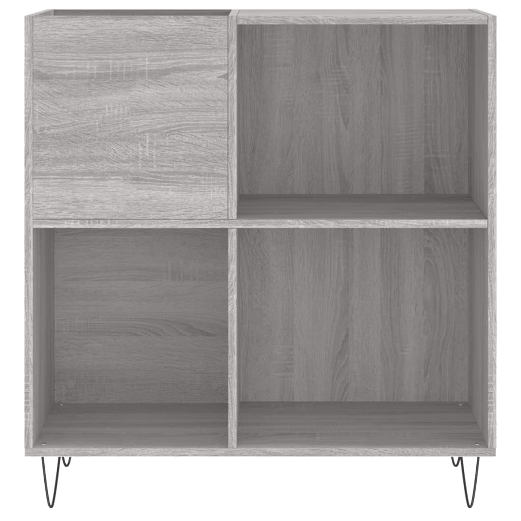 Record Cabinet Grey Sonoma 84,5x38x89 cm Engineered Wood