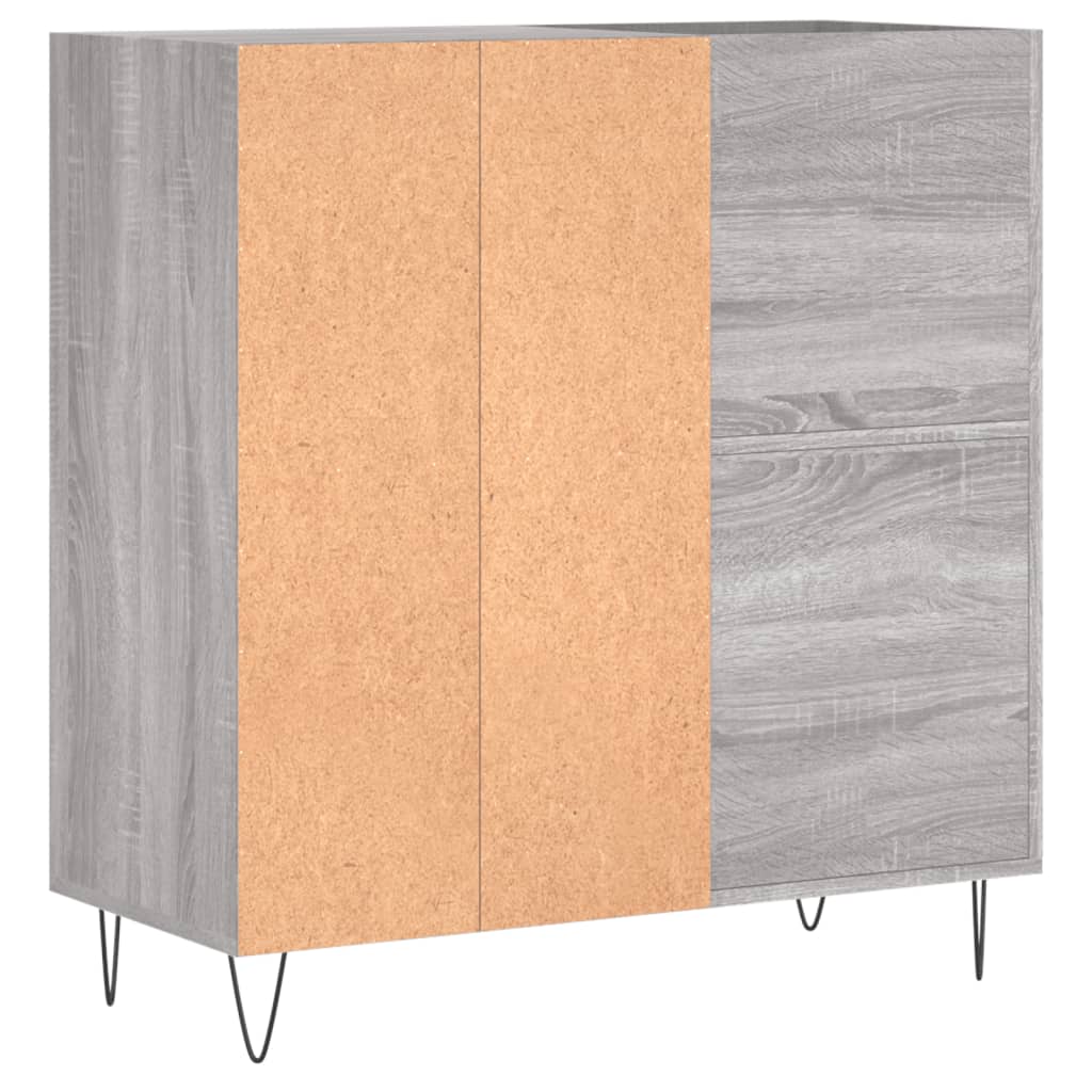 Record Cabinet Grey Sonoma 84,5x38x89 cm Engineered Wood