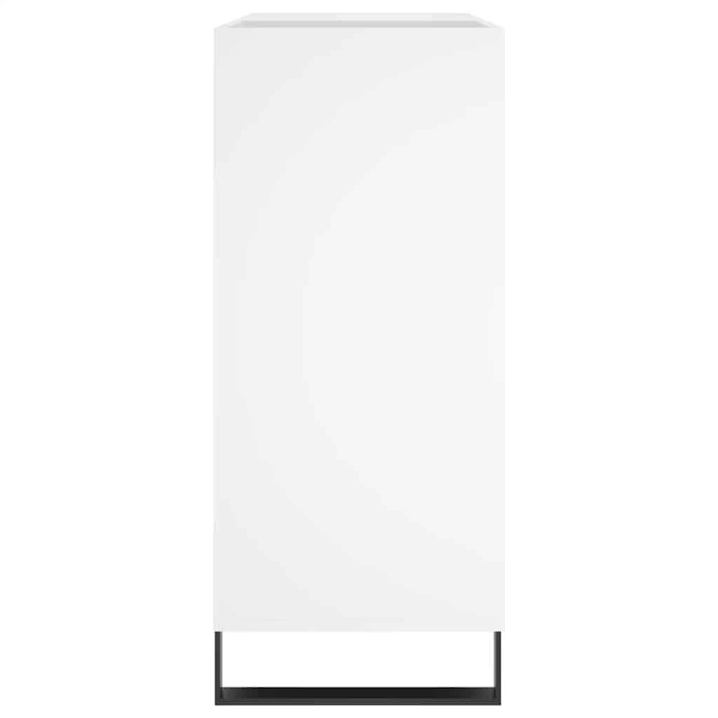 Record Cabinet White 84.5x38x89 cm Engineered Wood