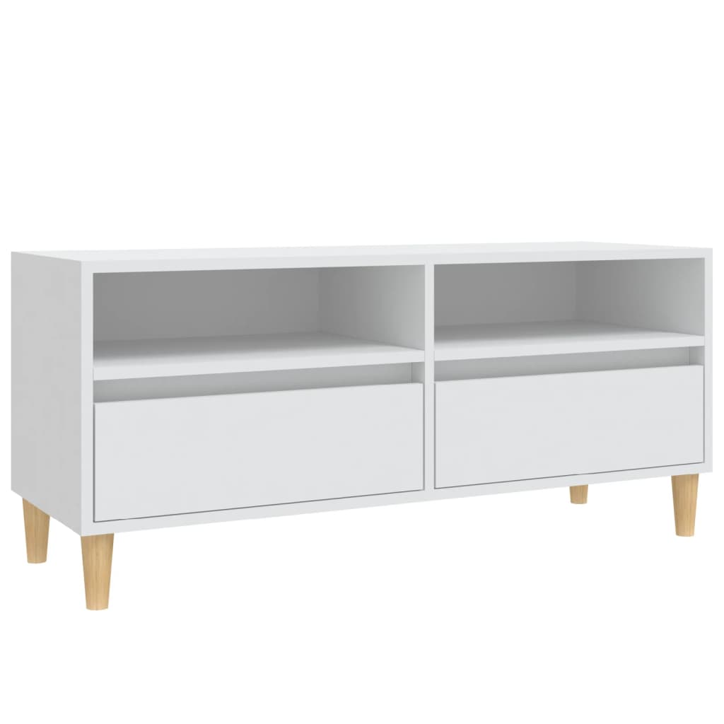 TV Cabinet White 100x34,5x44,5 cm Engineered Wood