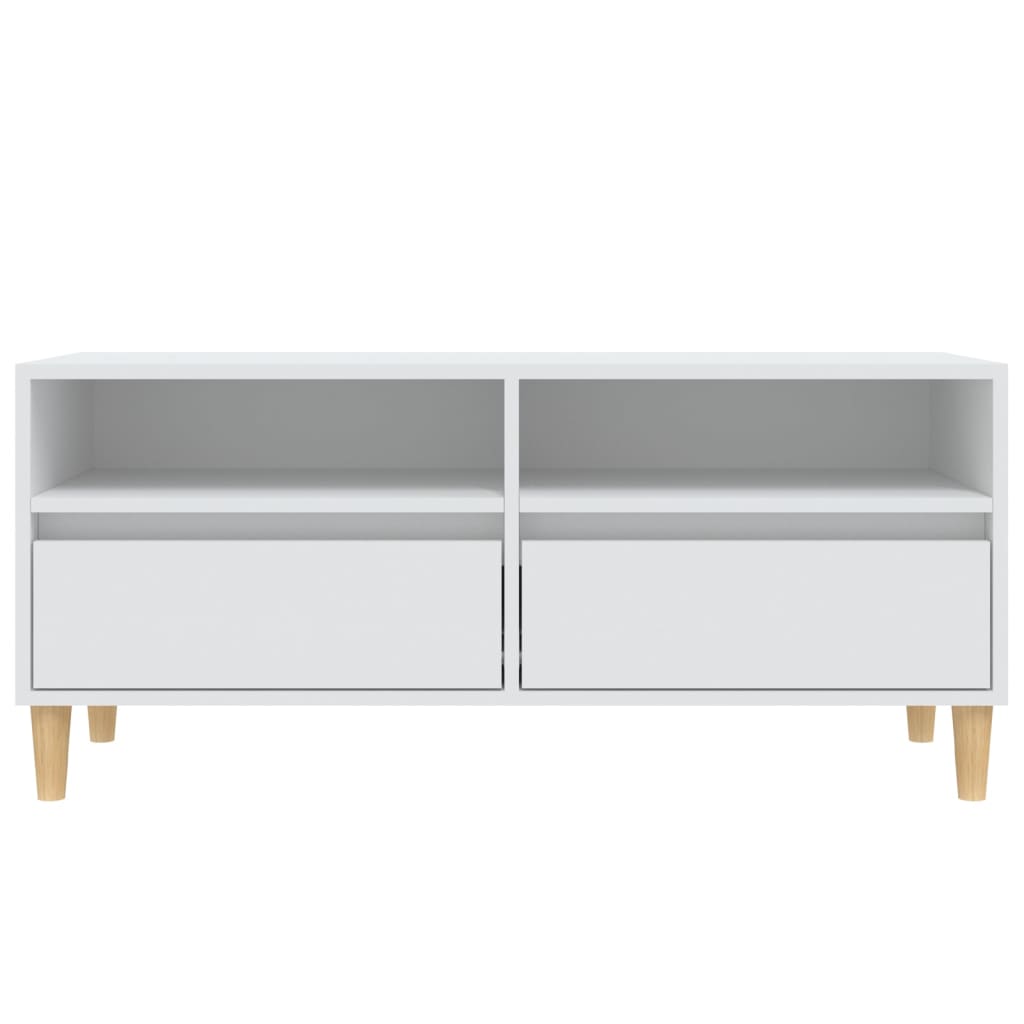 TV Cabinet White 100x34,5x44,5 cm Engineered Wood