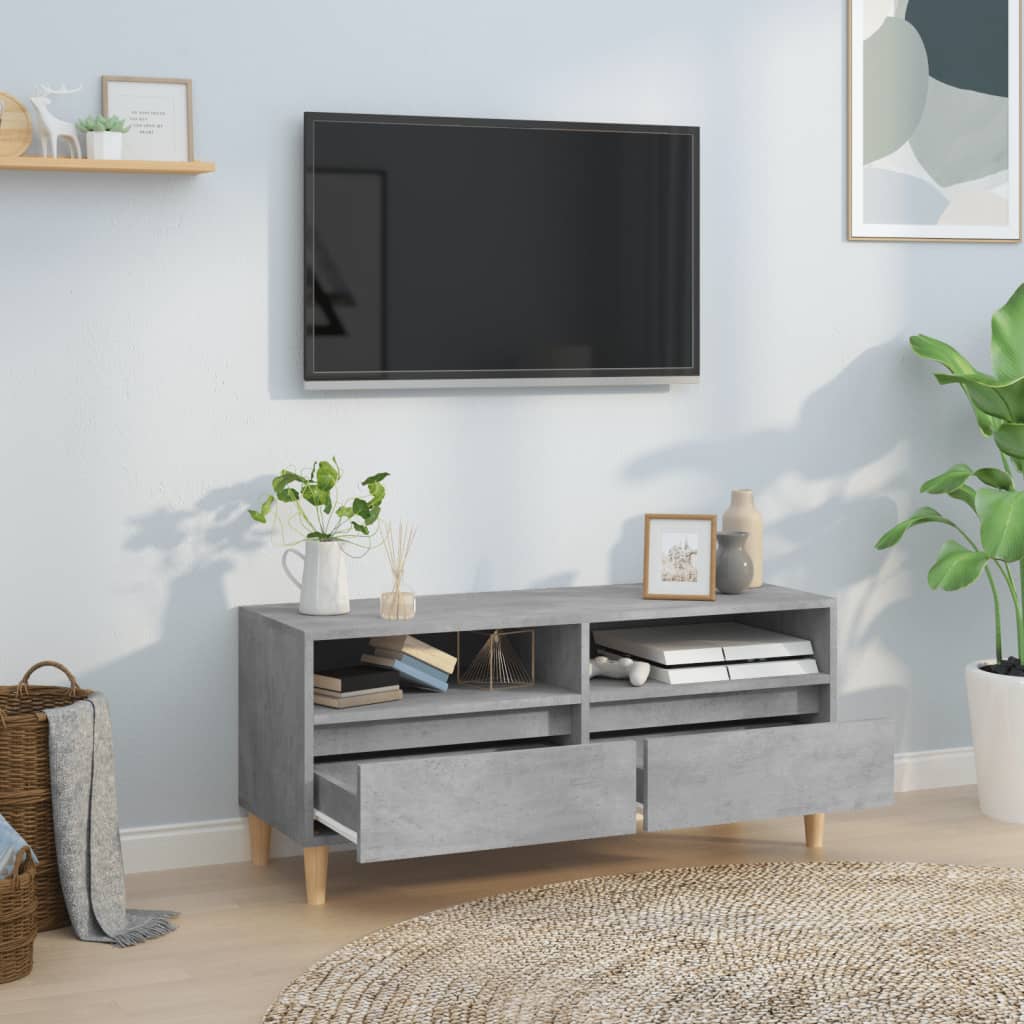 TV Cabinet Concrete Grey 100x34,5x44,5 cm Engineered Wood