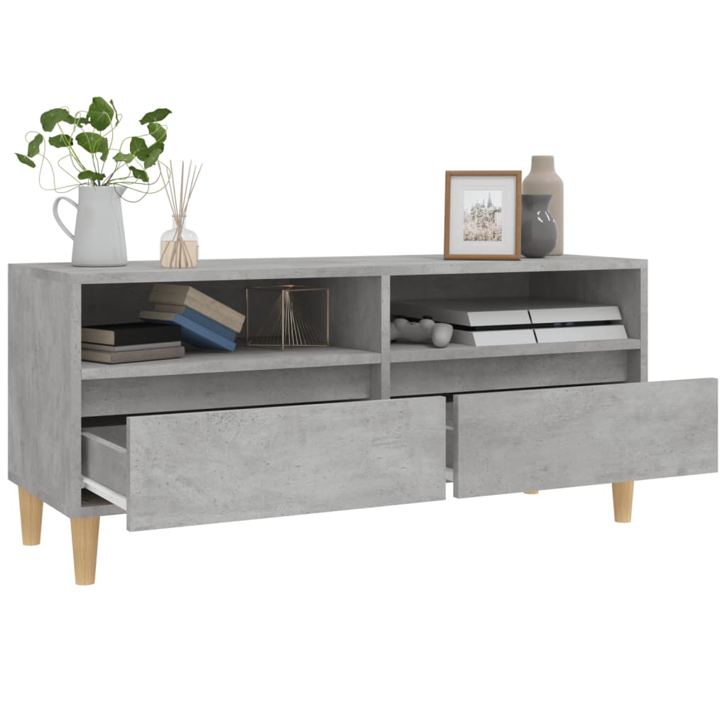 TV Cabinet Concrete Grey 100x34,5x44,5 cm Engineered Wood