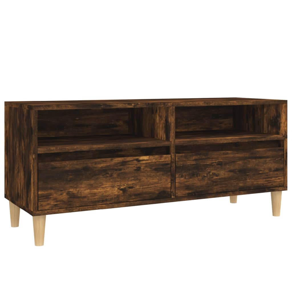 TV Cabinet Smoked Oak 100x34,5x44,5 cm Engineered Wood
