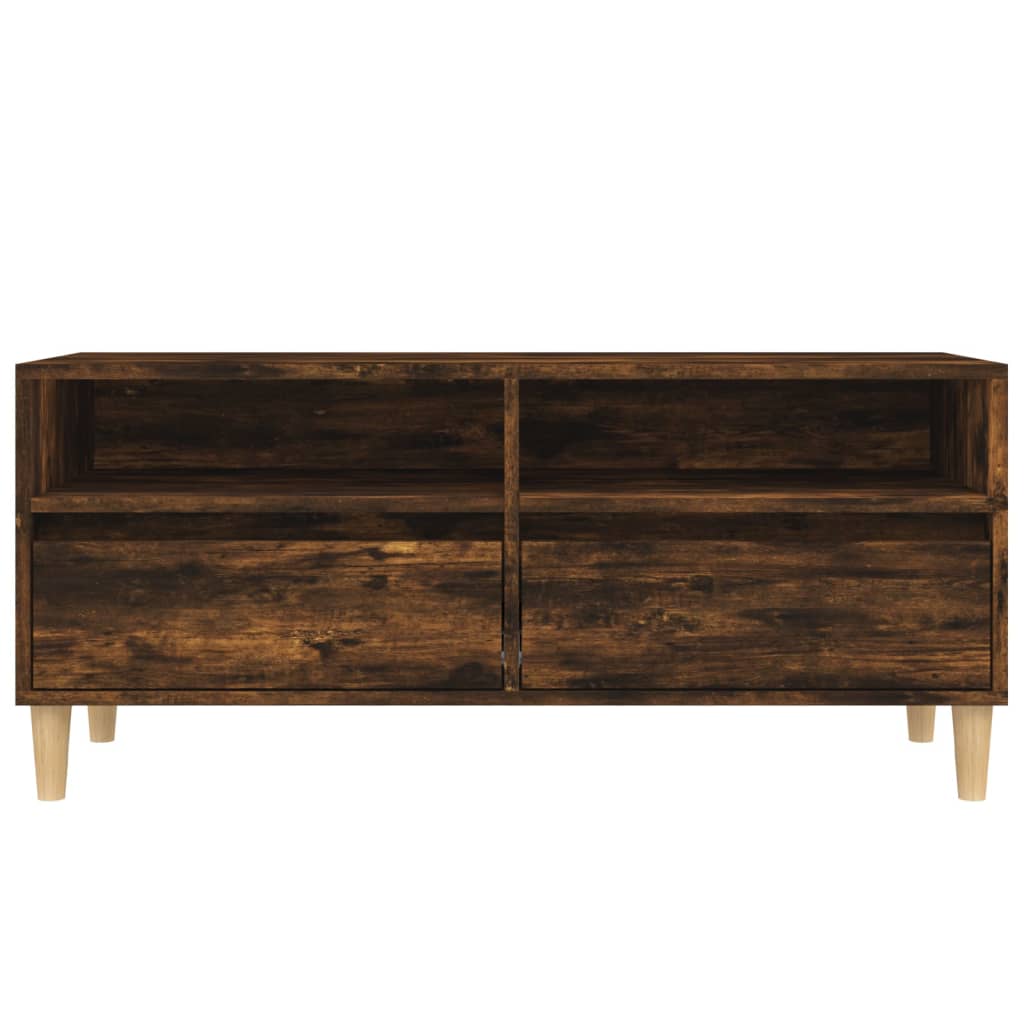 TV Cabinet Smoked Oak 100x34,5x44,5 cm Engineered Wood