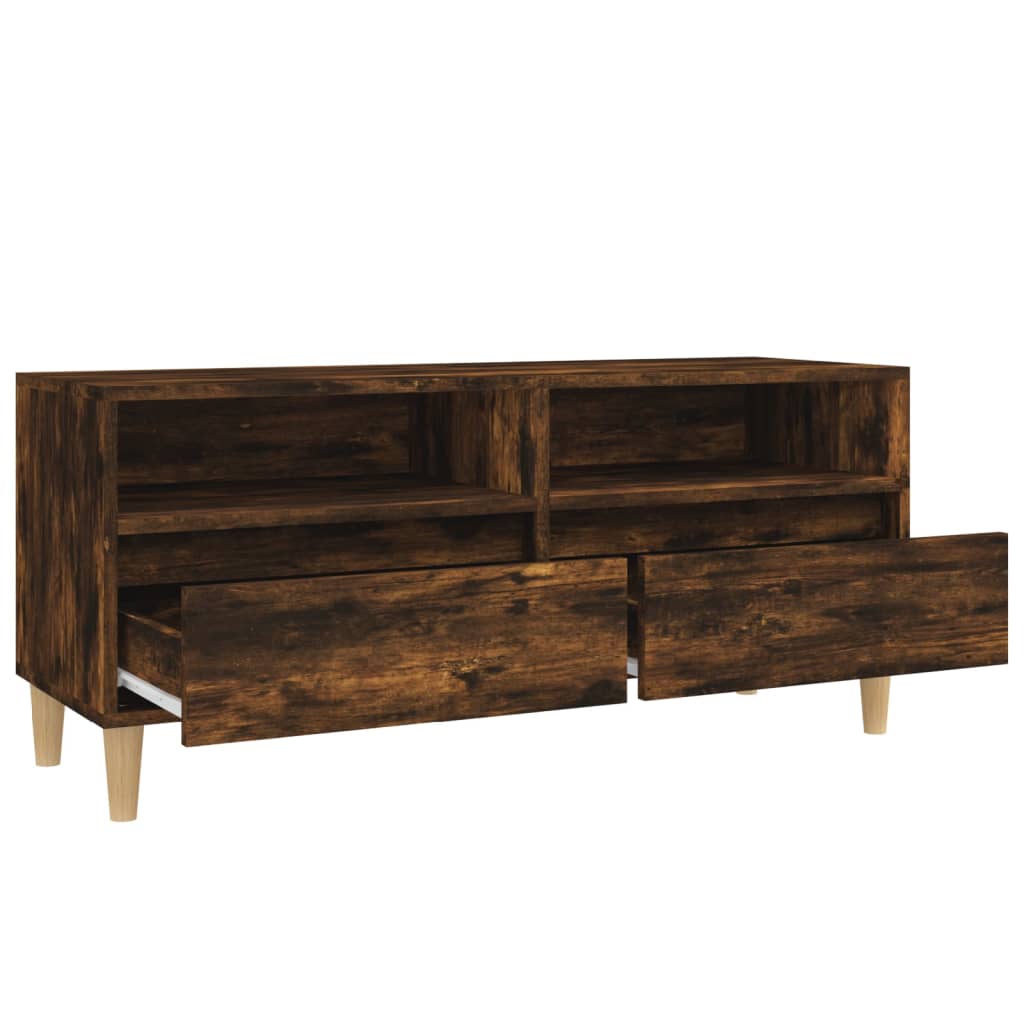 TV Cabinet Smoked Oak 100x34,5x44,5 cm Engineered Wood