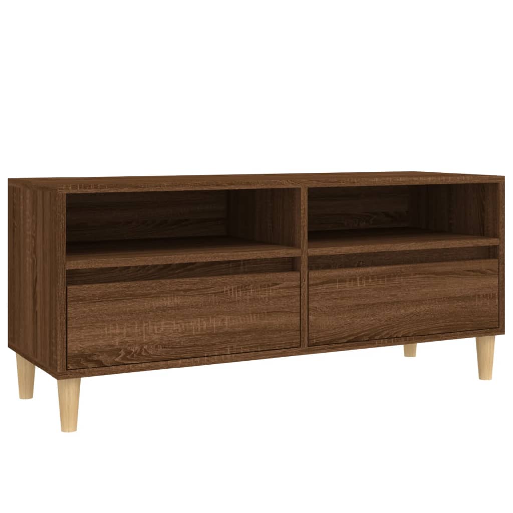 vidaXL TV Cabinet Brown Oak 100x34.5x44.5 cm Engineered Wood