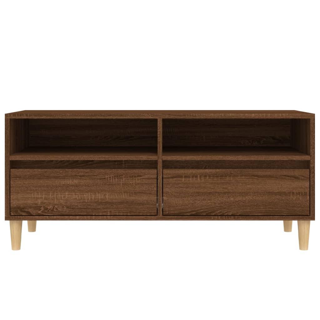 vidaXL TV Cabinet Brown Oak 100x34.5x44.5 cm Engineered Wood