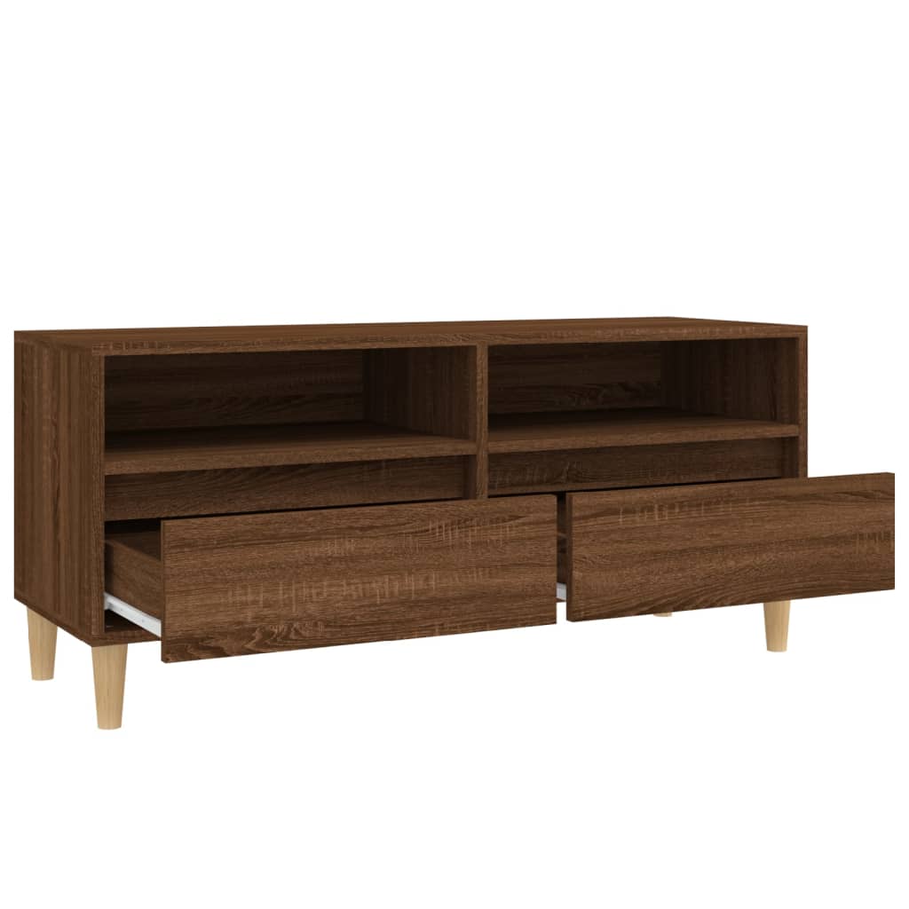 vidaXL TV Cabinet Brown Oak 100x34.5x44.5 cm Engineered Wood