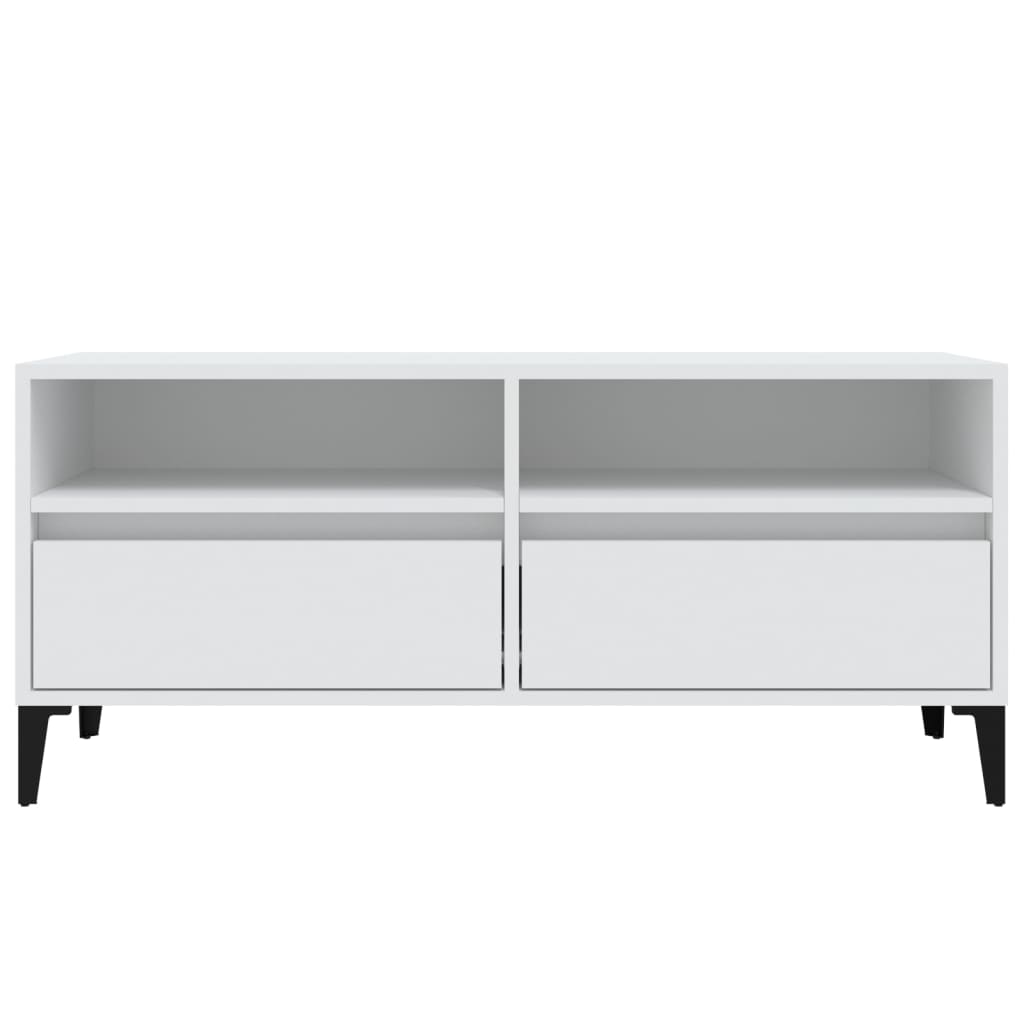 TV Cabinet White 100x34,5x44,5 cm Engineered Wood