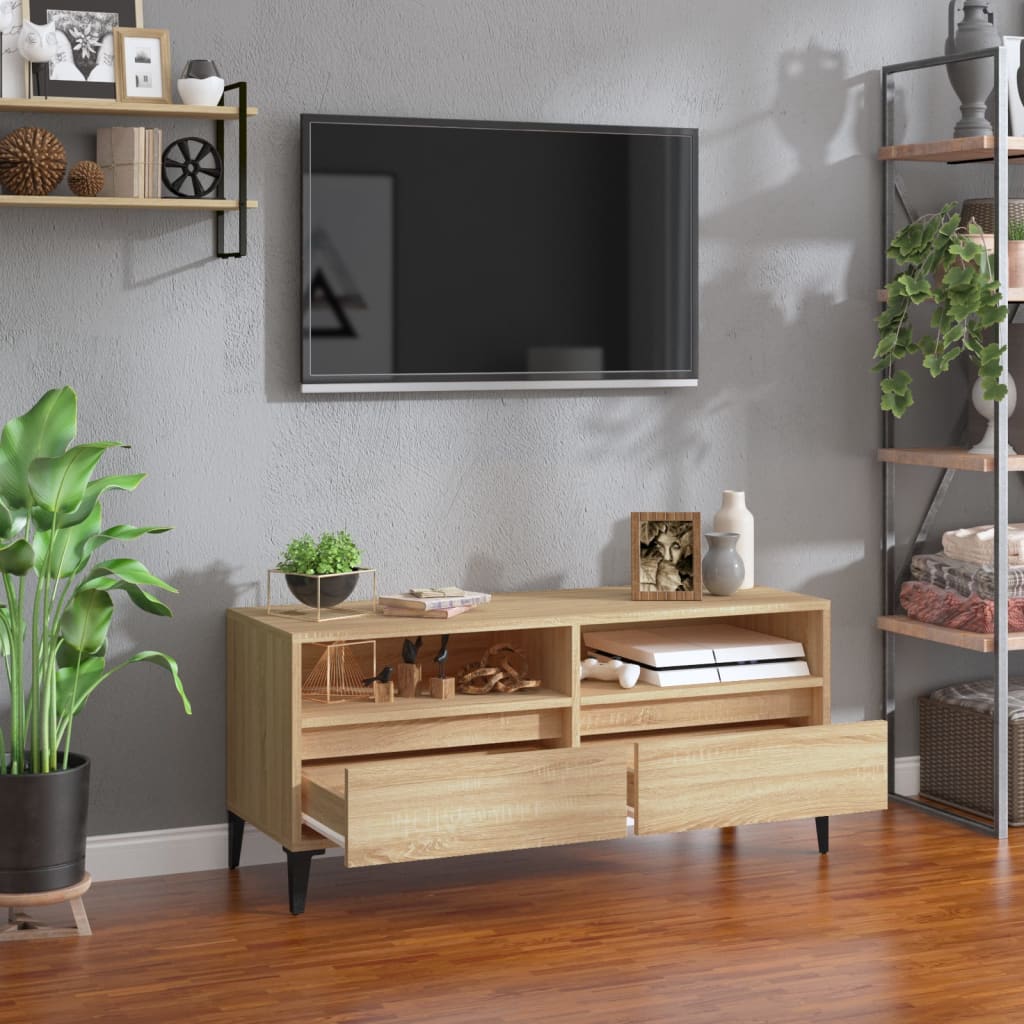 TV Cabinet Sonoma Oak 100x34,5x44,5 cm Engineered Wood