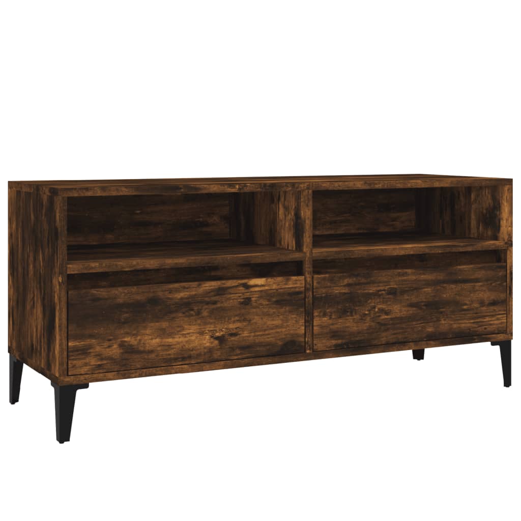 TV Cabinet Smoked Oak 100x34,5x44,5 cm Engineered Wood