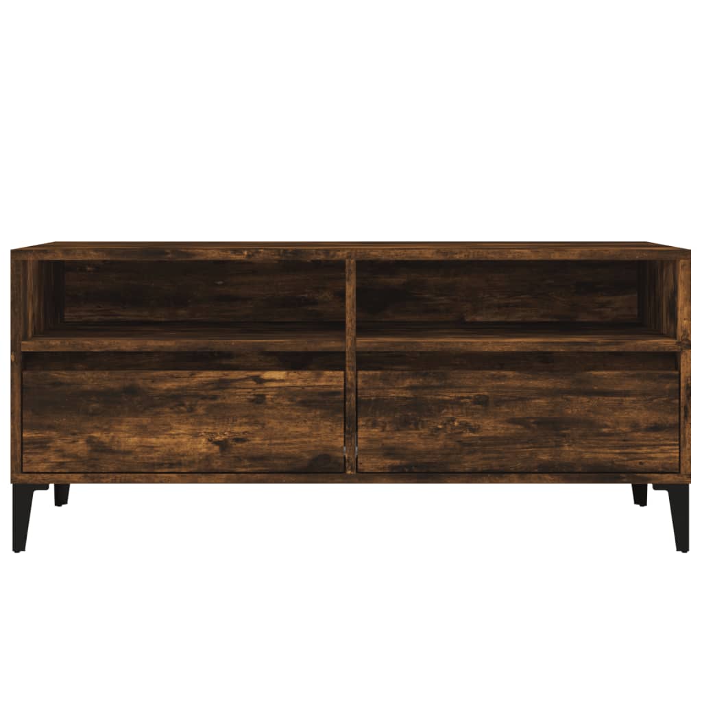 TV Cabinet Smoked Oak 100x34,5x44,5 cm Engineered Wood