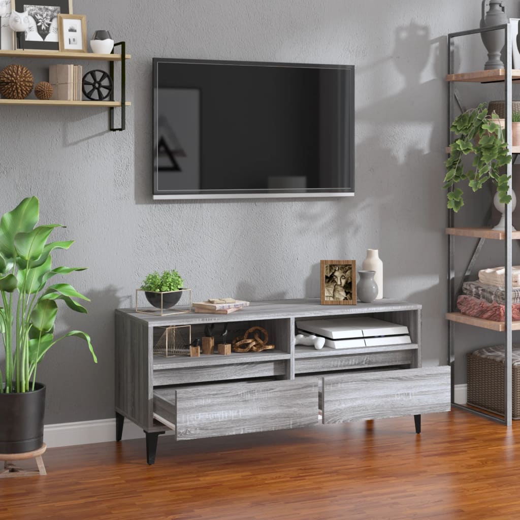 TV Cabinet Grey Sonoma 100x34,5x44,5 cm Engineered Wood