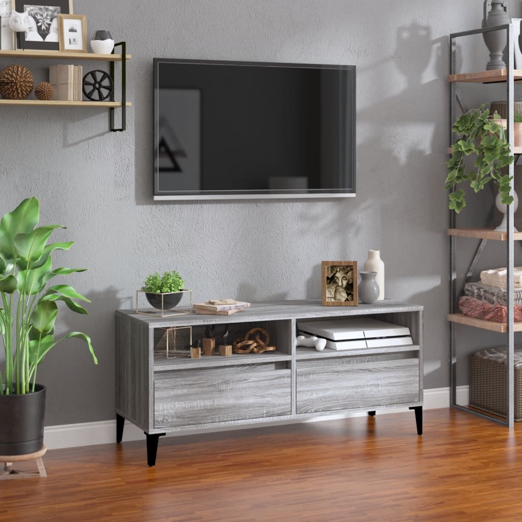 TV Cabinet Grey Sonoma 100x34,5x44,5 cm Engineered Wood