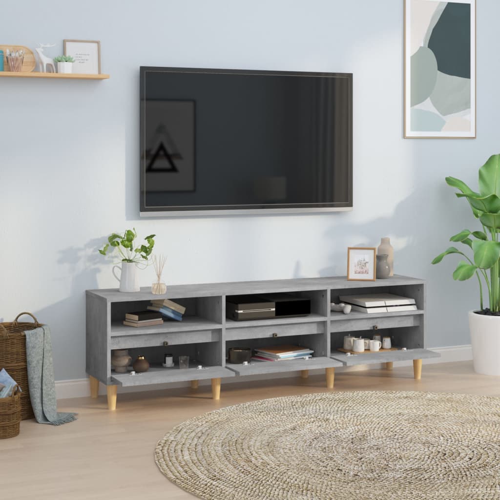 TV Cabinet Concrete Grey 150x30x44,5 cm Engineered Wood