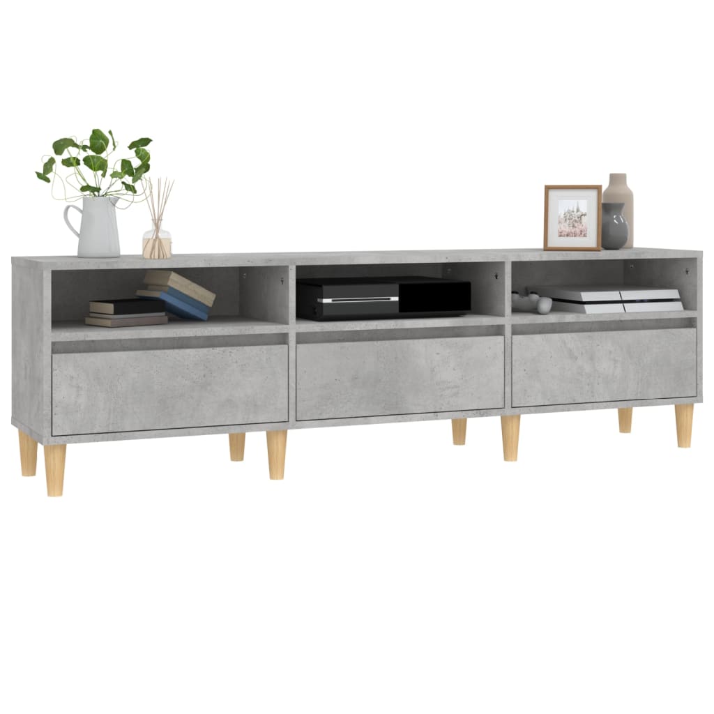 TV Cabinet Concrete Grey 150x30x44,5 cm Engineered Wood