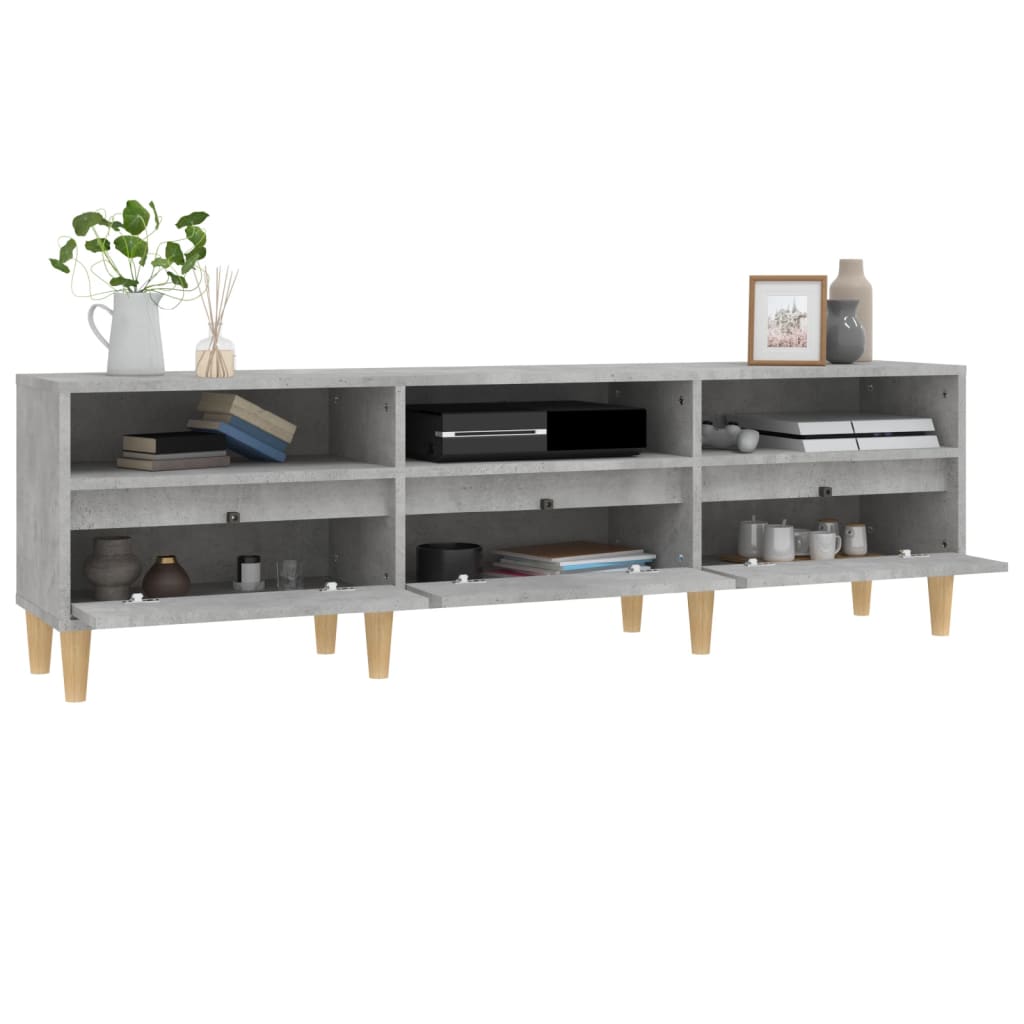 TV Cabinet Concrete Grey 150x30x44,5 cm Engineered Wood