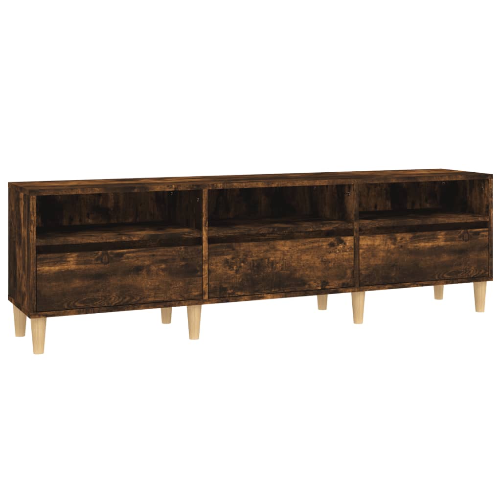 TV Cabinet Smoked Oak 150x30x44,5 cm Engineered Wood