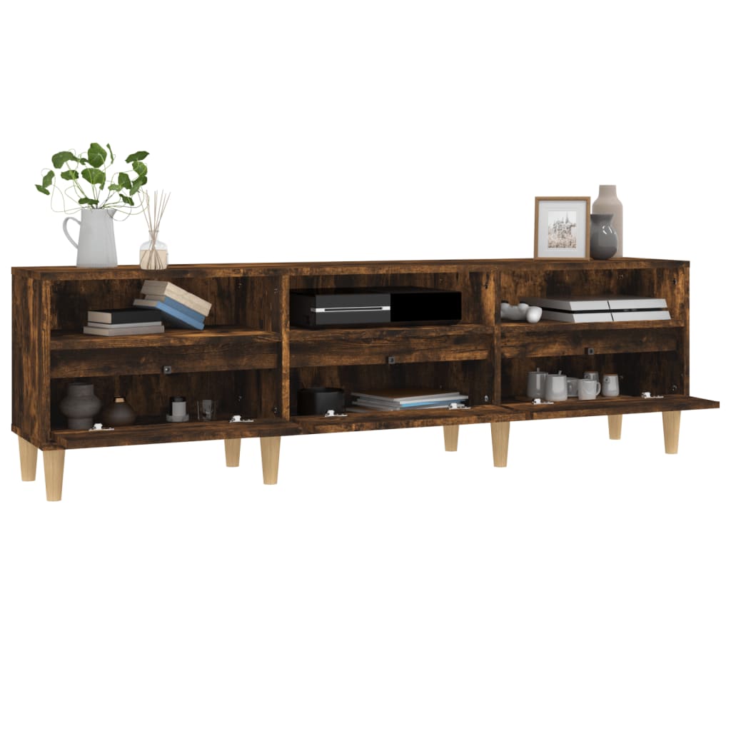 TV Cabinet Smoked Oak 150x30x44.5 cm Engineered Wood