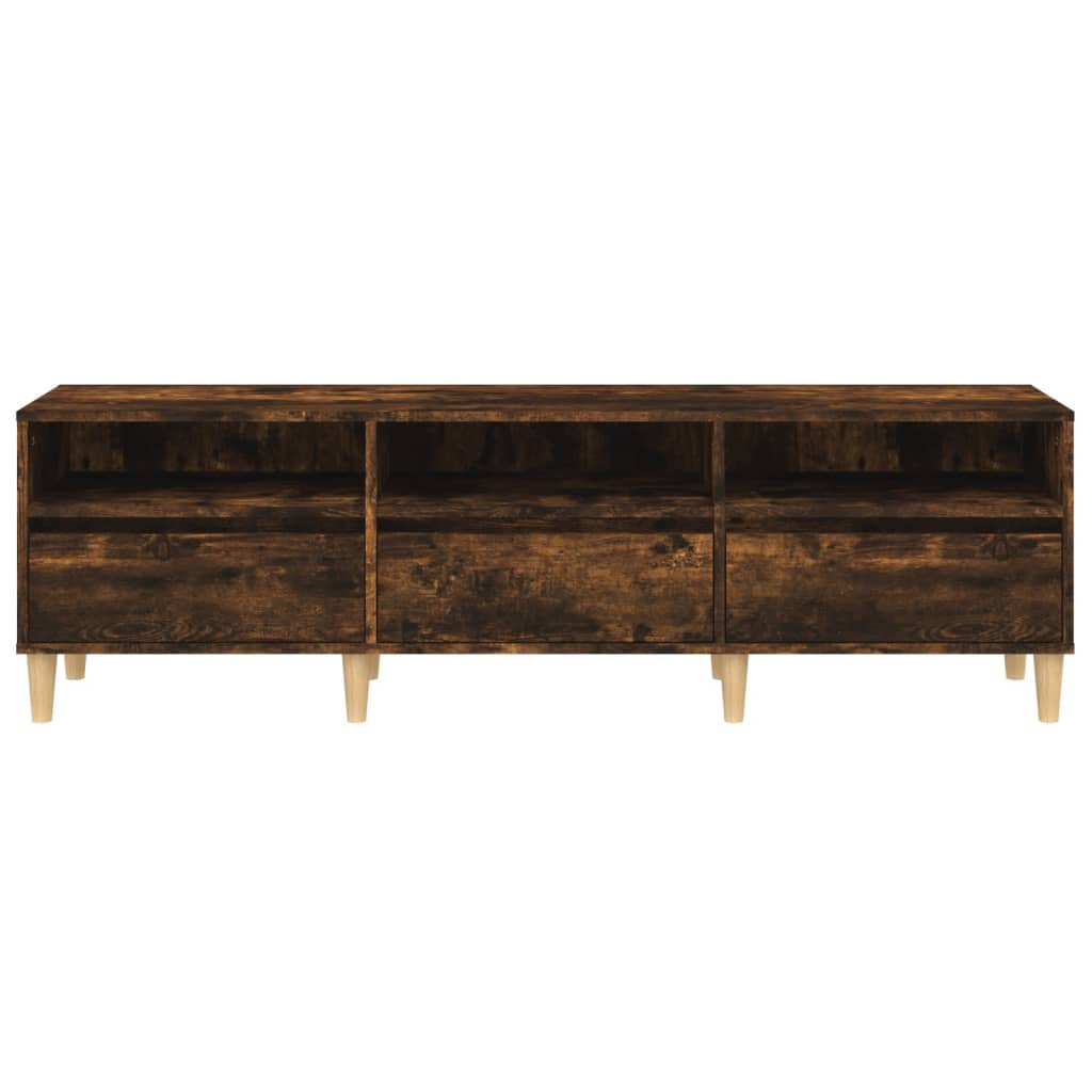 TV Cabinet Smoked Oak 150x30x44,5 cm Engineered Wood