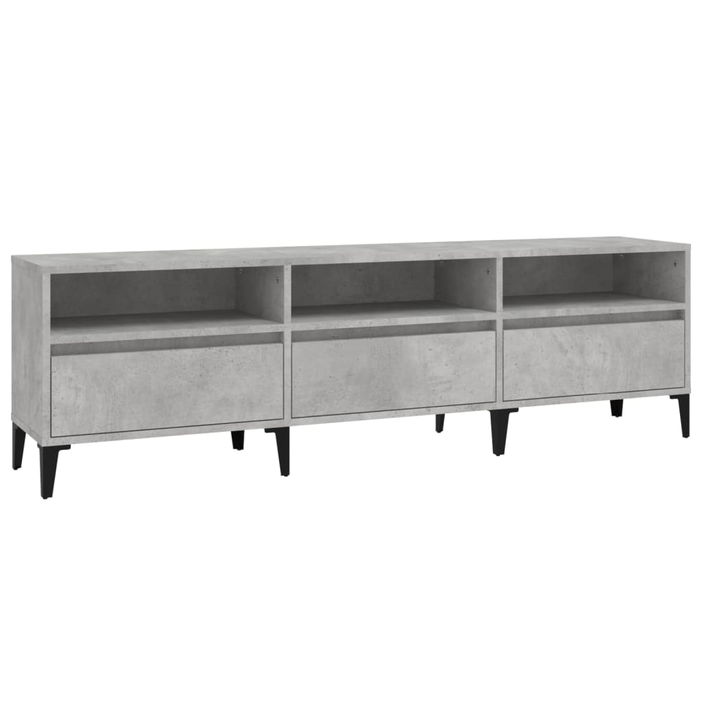 vidaXL TV Cabinet Concrete Grey 150x30x44.5 cm Engineered Wood