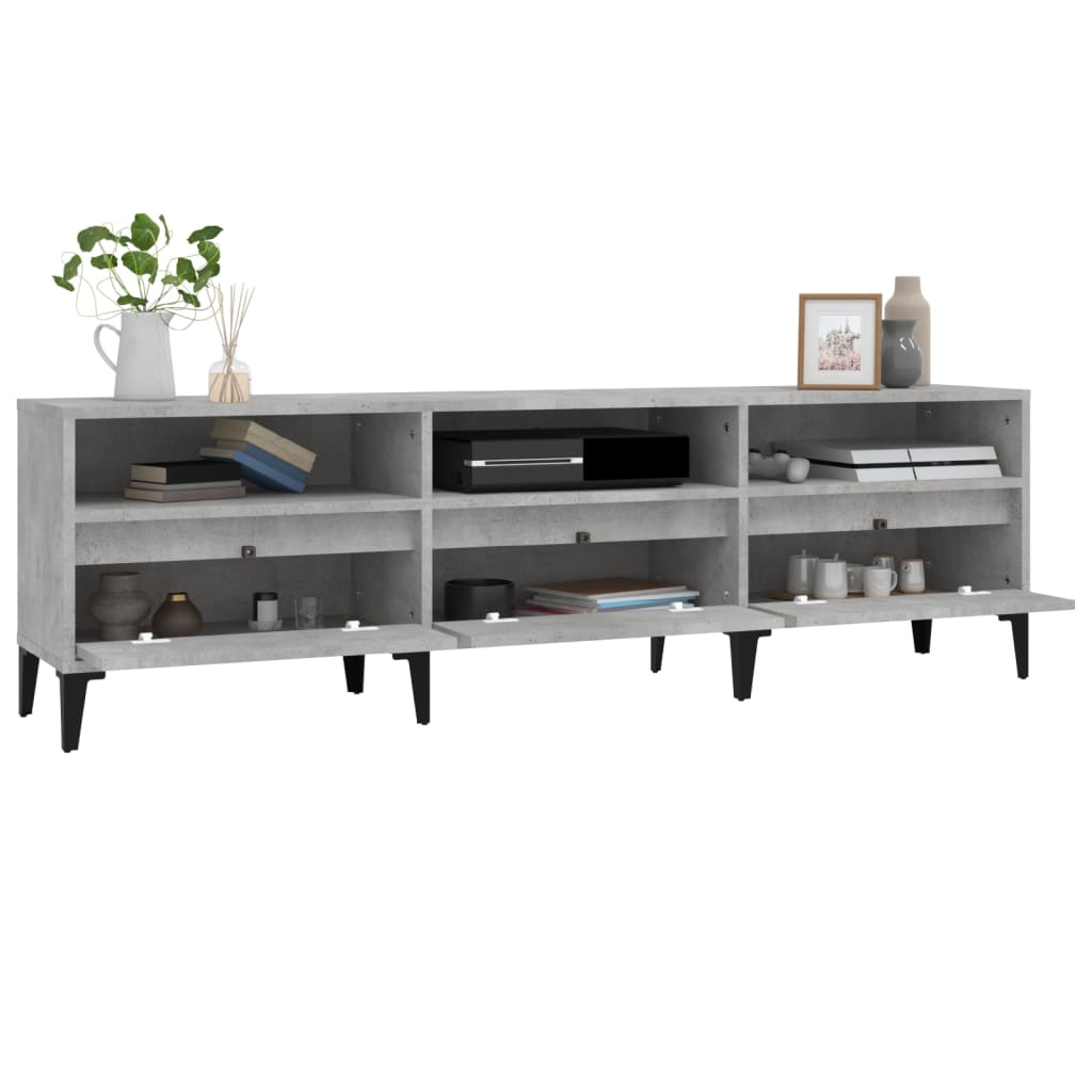 TV Cabinet Concrete Grey 150x30x44,5 cm Engineered Wood