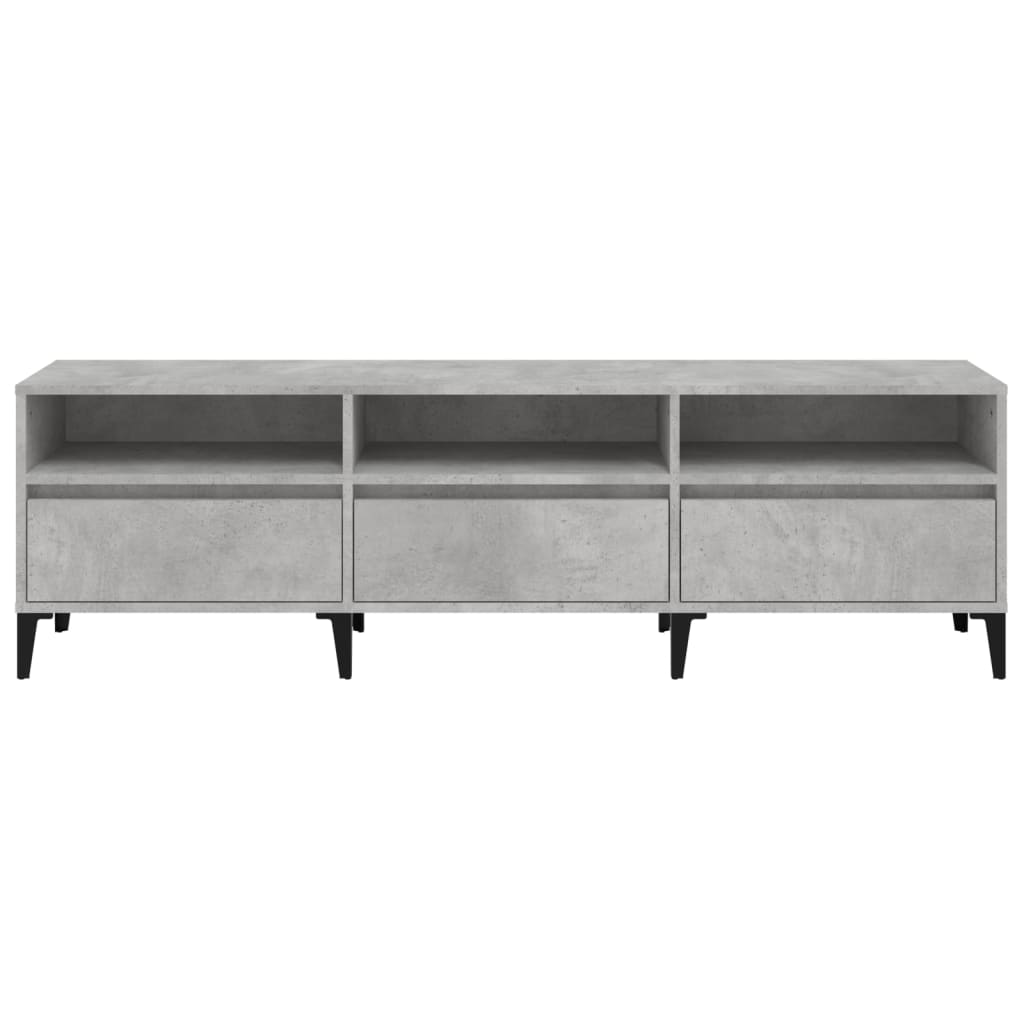 vidaXL TV Cabinet Concrete Grey 150x30x44.5 cm Engineered Wood