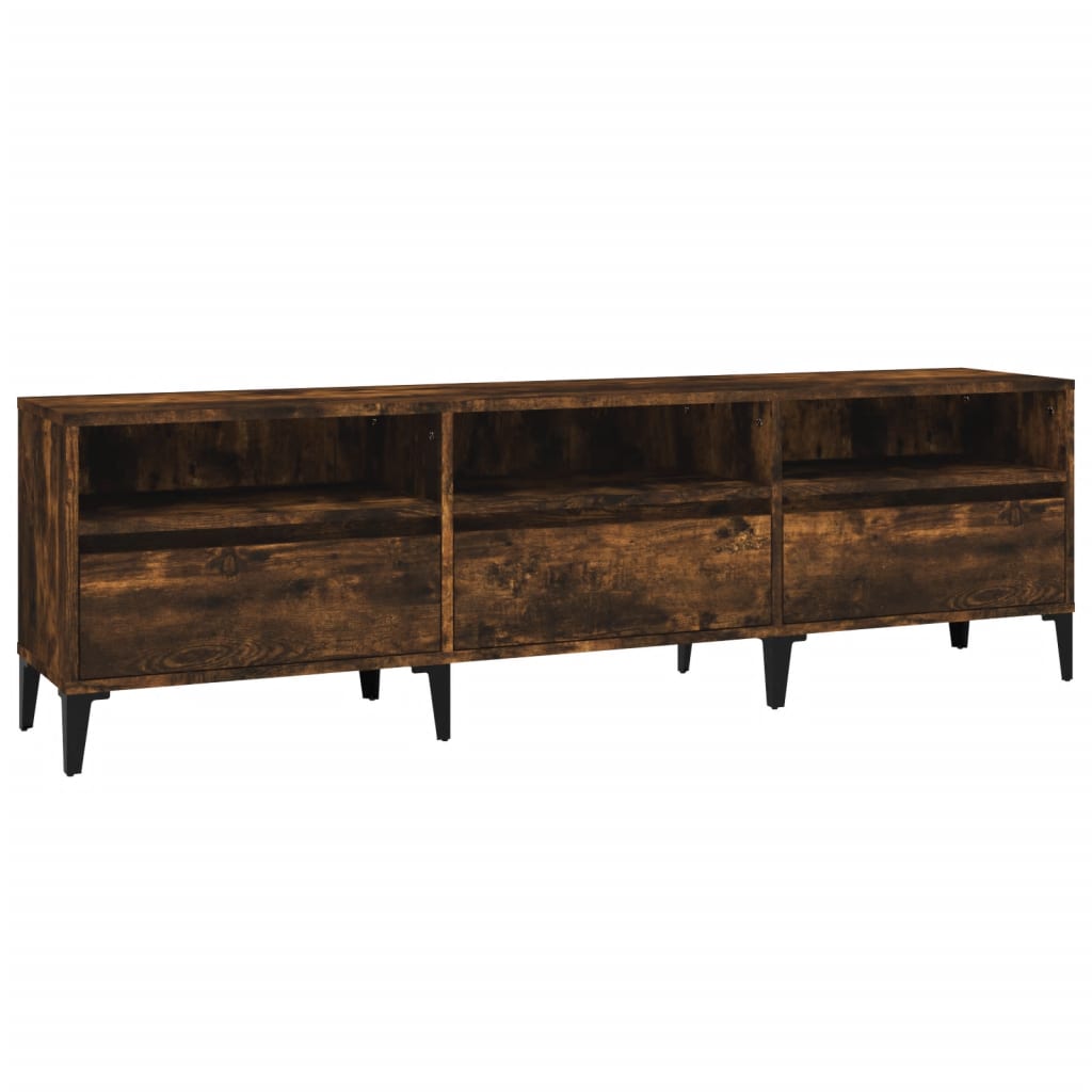 TV Cabinet Smoked Oak 150x30x44,5 cm Engineered Wood
