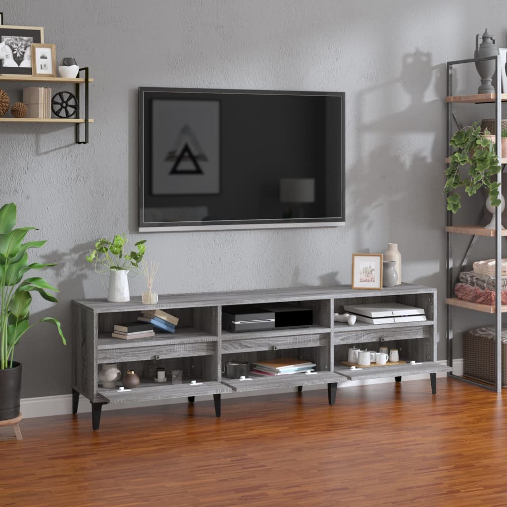TV Cabinet Grey Sonoma 150x30x44,5 cm Engineered Wood