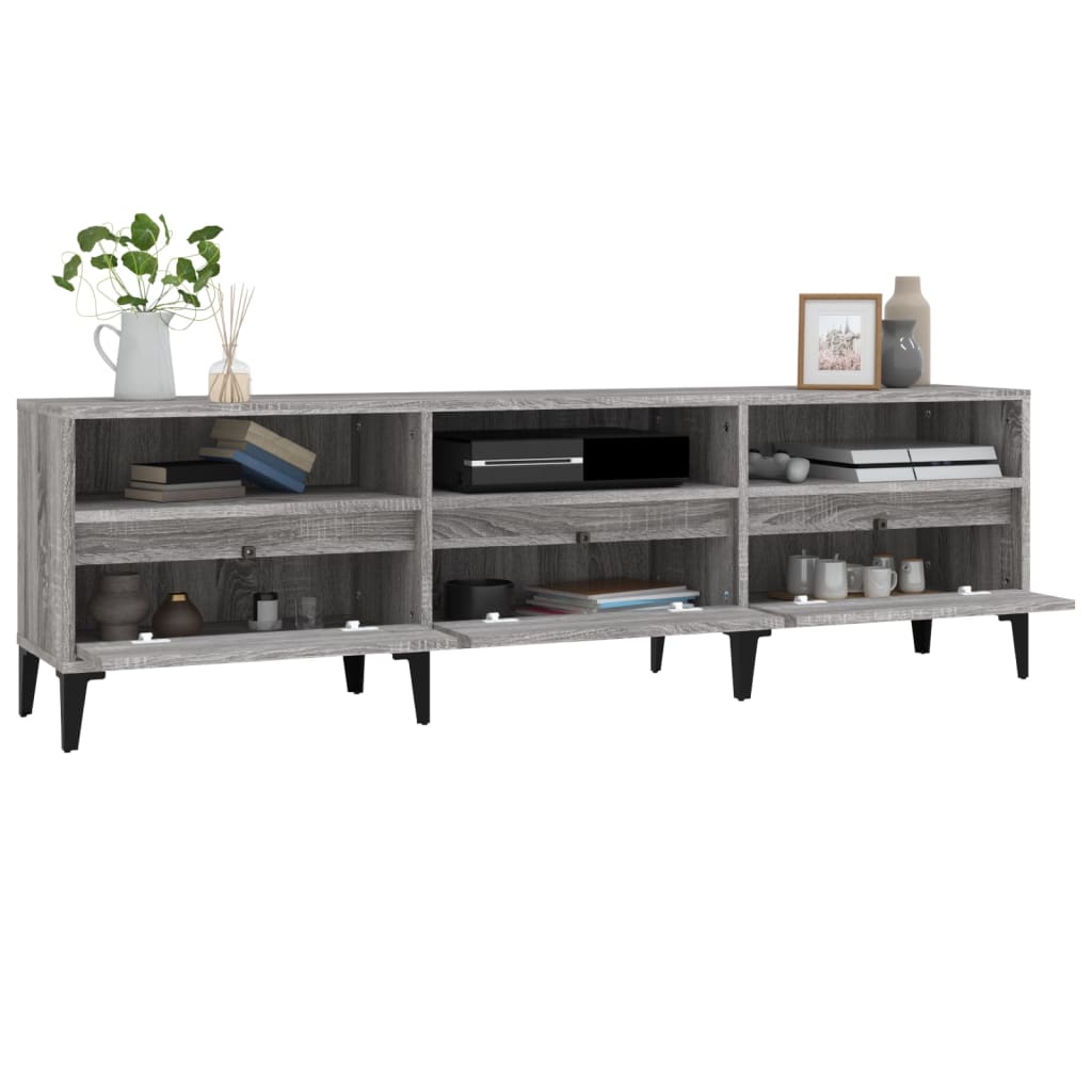 TV Cabinet Grey Sonoma 150x30x44,5 cm Engineered Wood