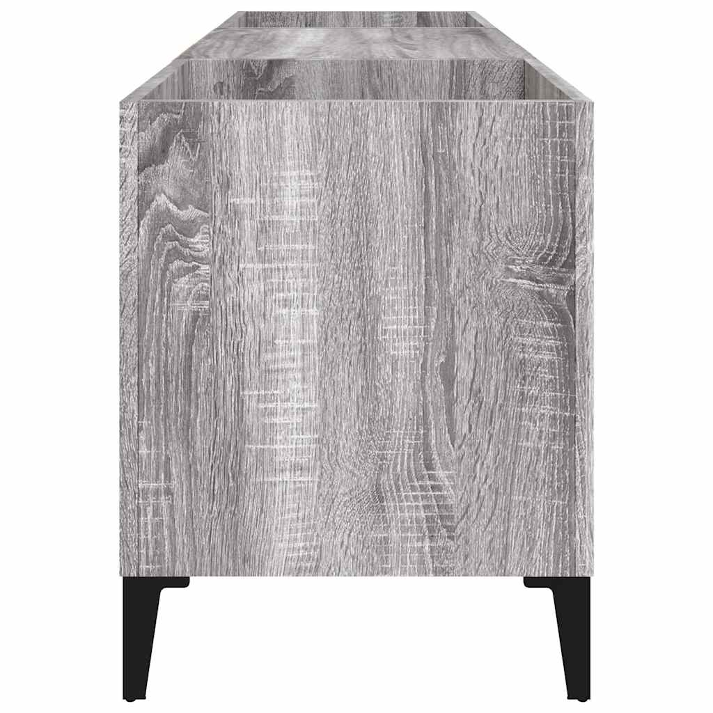 Record Cabinet Grey Sonoma 121x38x48 cm Engineered Wood
