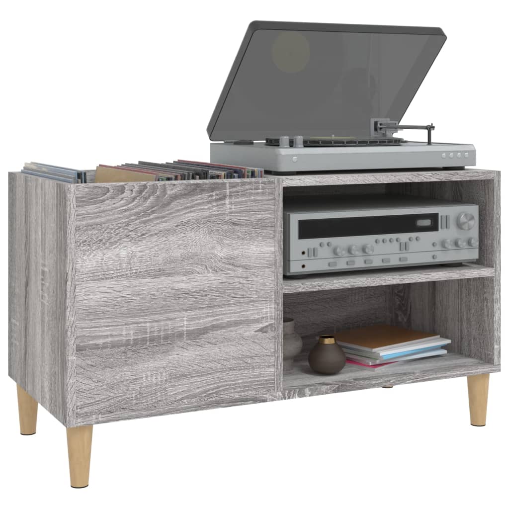 Record Cabinet Grey Sonoma 84,5x38x48 cm Engineered Wood